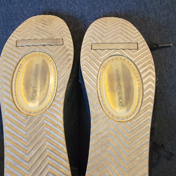 Dolce & Gabbana Black Leather Sneakers - Picture 7 of 7